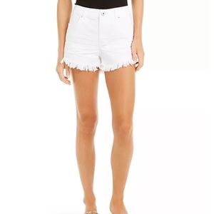 Frayed-Hem High-Rise Denim Shorts, Created for Macy's sz 14/34